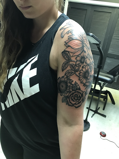 Explore great shoulder tattoo ideas, creative tattoo ideas in Wadena, available at Bryniarski tattoo