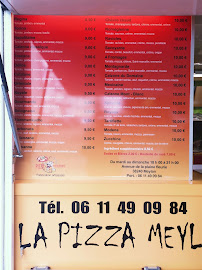 Menu du Camionette La Pizza Meylanaise à Meylan