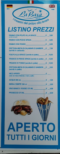La Baia Torre Canne à Torre Canne menu