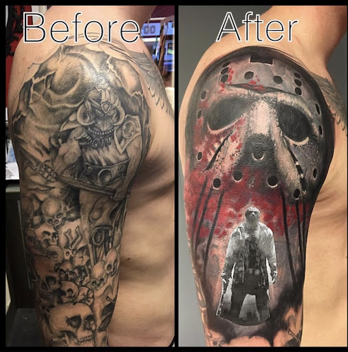 Explore daughter sleeve tattoo ideas, creative tattoo ideas in Honolulu, available at Aloha Tattoo Waikiki Hilton Hawaiian Village Rainbow Bazaar