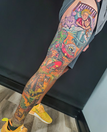 Explore mens sleeve tattoo ideas with meaning, creative tattoo ideas in Lombard, available at New Hope Tattoo