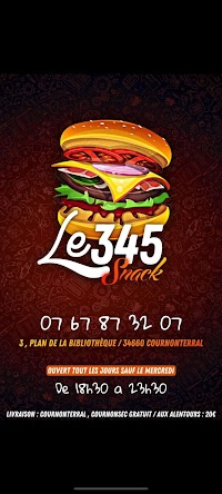 Carte du Snack le 345 à Cournonterral