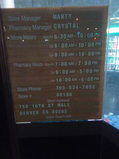 Pharmacy «Rite Aid», reviews and photos, 750 16th St, Denver, CO 80202, USA