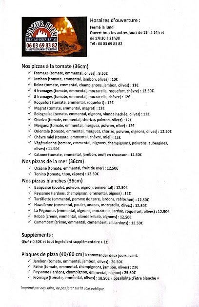 Azur Bleu Pizzeria 81430 Villefranche-d'Albigeois