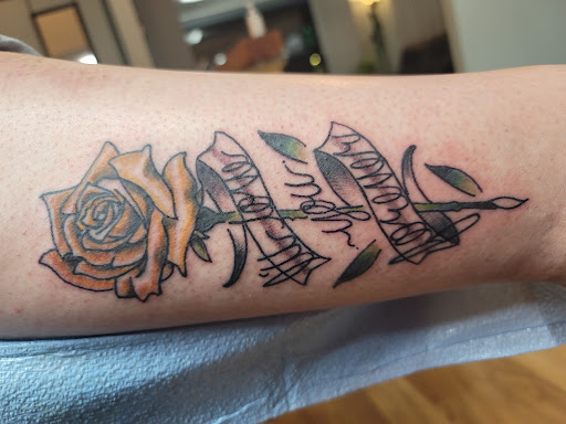 Explore papa bear tattoo ideas, creative tattoo ideas in Englewood, available at Revolution Studios