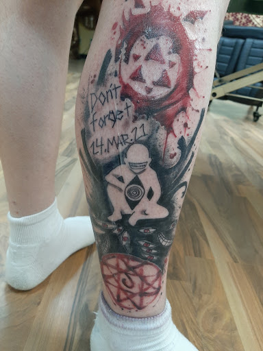 Explore shrek tattoo ideas, creative tattoo ideas in Kenosha, available at Kenosha Tattoo Company