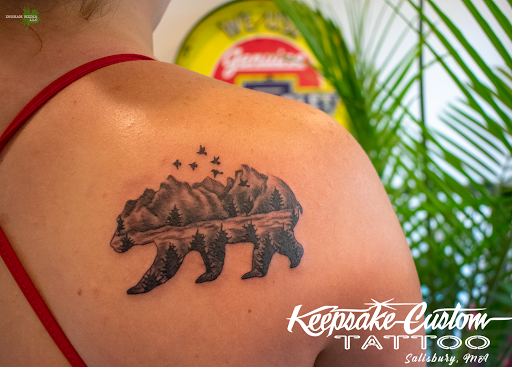 Explore zipper tattoo ideas, creative tattoo ideas in Salisbury, available at Keepsake Custom Tattoo & Body Piercing Laser Tattoo Removal