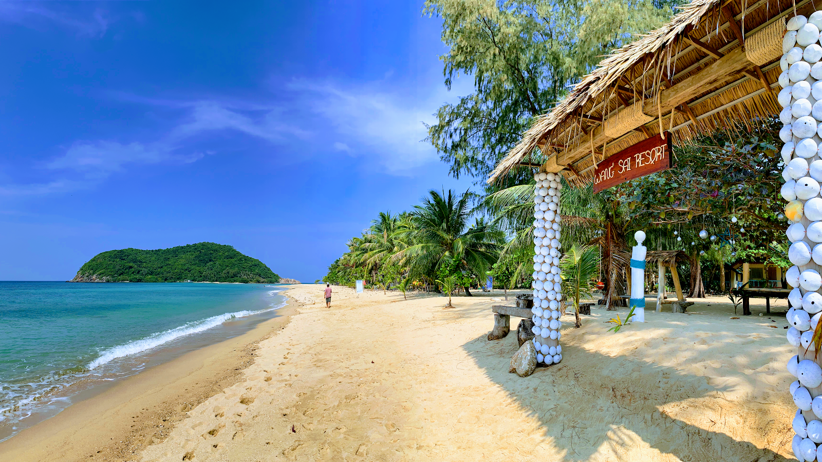 Foto de Mae Haad Beach con recta y larga