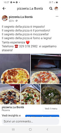 Pizzeria la Bontà à Massa Lombarda menu