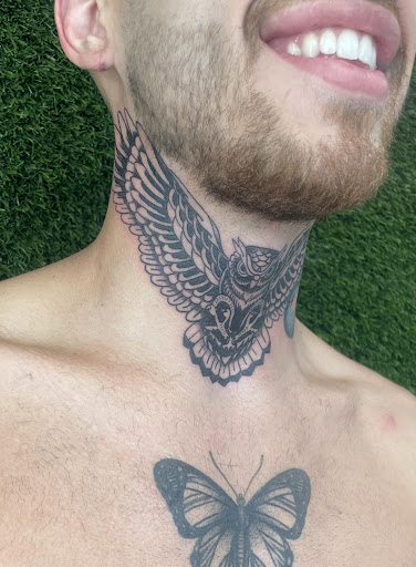 Explore floral sleeve tattoo ideas, creative tattoo ideas in Cocoa, available at Rorschach Tattoo Shop and Piercing Studio