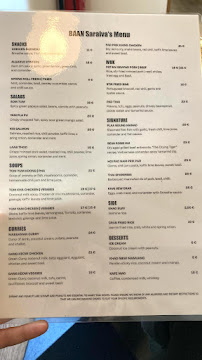 BAAN SARAIVA'S à Lisbon menu