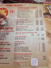 Menu / carte de WOK KING à Champs-sur-Marne