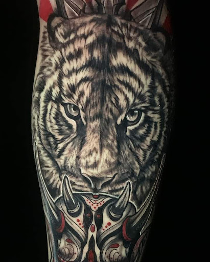 Explore papa bear tattoo ideas, creative tattoo ideas in Buford, available at Inked Arts Tattoo Studio
