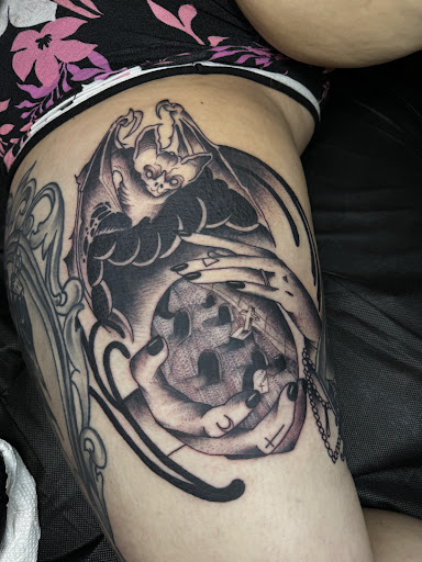 Explore good half sleeve tattoo ideas, creative tattoo ideas in Buffalo, available at True Gloom Tattoo Studio
