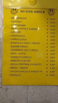 Menu du Smile pizzeria à Martina Franca