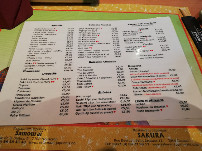 Beoordelingen van Le Samourai in Moeskroen - Restaurant