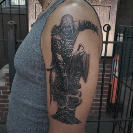 Explore jason tattoo ideas, creative tattoo ideas in Elmhurst, available at STYX TATTOO