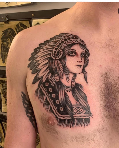 Explore shield tattoo ideas, creative tattoo ideas in Stephenville, available at Electric Ink Tattoo Studio