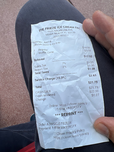 Ice Cream Shop «The Frieze Ice Cream Factory», reviews and photos, 1626 Michigan Ave, Miami Beach, FL 33139, USA