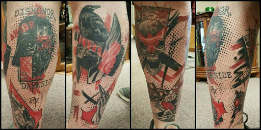 Explore script tattoo ideas for men, creative tattoo ideas in Harrison, available at Flying Monkey Tattoo Parlour