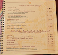 Menu du Antica Hostaria Romanesca à Rome