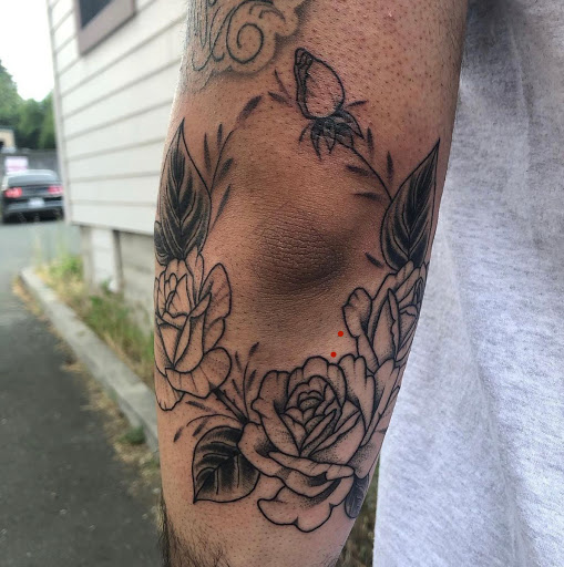 Explore rip ideas for tattoos, creative tattoo ideas in Willits, available at The Electric Floral Shop - Tattoos by Kiki