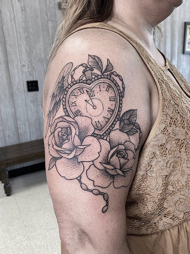 Explore nautical tattoo sleeve ideas, creative tattoo ideas in Elkin, available at Black Bear Tattoo