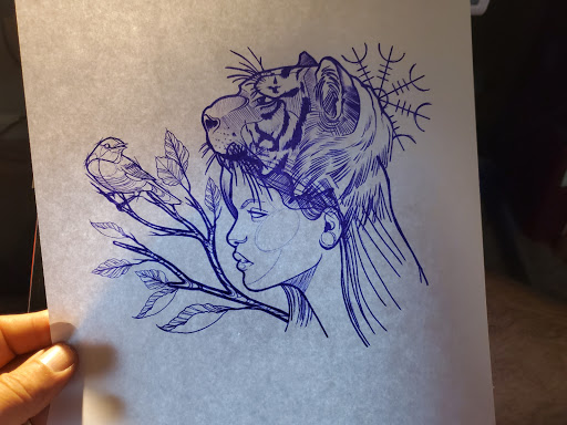 Explore witch tattoos ideas, creative tattoo ideas in Hilliard, available at 22 Caliber Tattoo Mega Studio