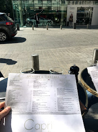 Capri Saint-Honoré à Paris menu