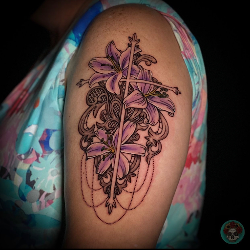 Explore paranormal tattoo ideas, creative tattoo ideas in Roanoke, available at Saint Cecilias Art Studio