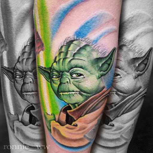 Explore half arm sleeve tattoo ideas, creative tattoo ideas in Arlington, available at Urbans Tattoo & Piercing Studio