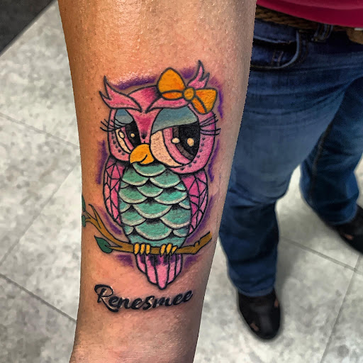 Explore men's shin tattoo ideas, creative tattoo ideas in Hudson Falls, available at ALTERED ADDICTION TATTOOS