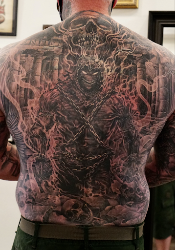 Explore cover up tattoo ideas for females, creative tattoo ideas in Oxnard, available at Downtown Tattoo & Body Piercing