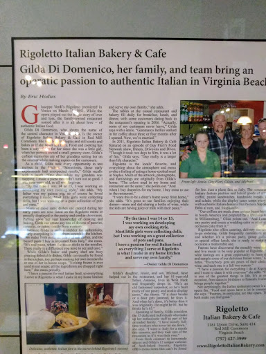 Bakery «Rigoletto Italian Bakery & Café», reviews and photos, 2181 Upton Dr #414, Virginia Beach, VA 23454, USA