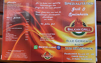 Menu / carte de BALKAN GRILL à Berlin
