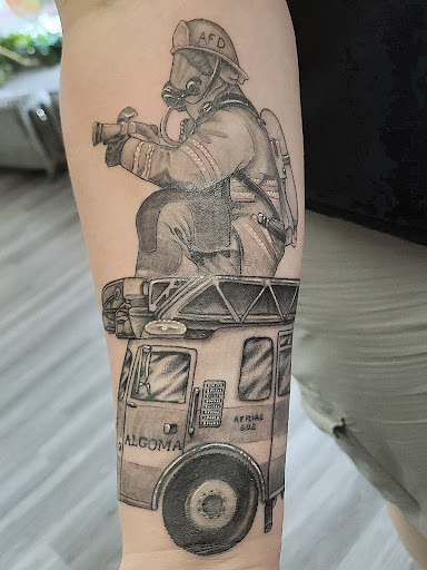 Explore halloween pumpkin tattoo ideas, creative tattoo ideas in Algoma, available at Shipwreck Tattoo