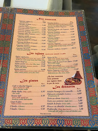 Restaurant de spécialités d'Afrique du Nord Au Bon Couscos à Paris (le menu)