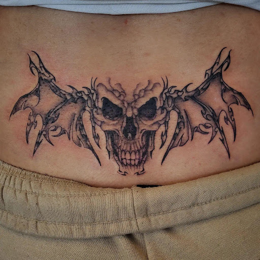 Explore lion chest tattoo ideas, creative tattoo ideas in Palm Harbor, available at Angry Owl Tattoo and Piercing