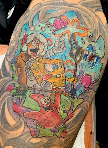 Explore asian sleeve tattoo ideas, creative tattoo ideas in Fresno, available at Brickhouse Tattoo