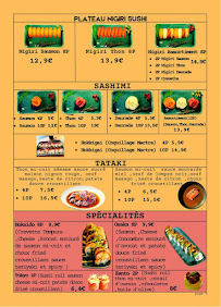 Restaurant de sushis Tsushi Restaurant à Draguignan (le menu)