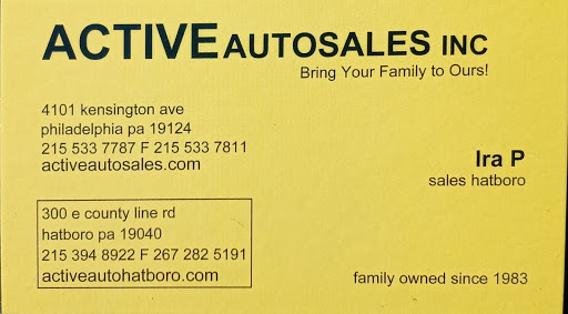 Used Car Dealer «Active Auto Sales Inc.», reviews and photos, 300 E County Line Rd, Hatboro, PA 19040, USA