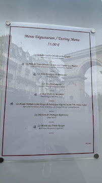 Restaurant De La Porte Guillaume à Dijon carte