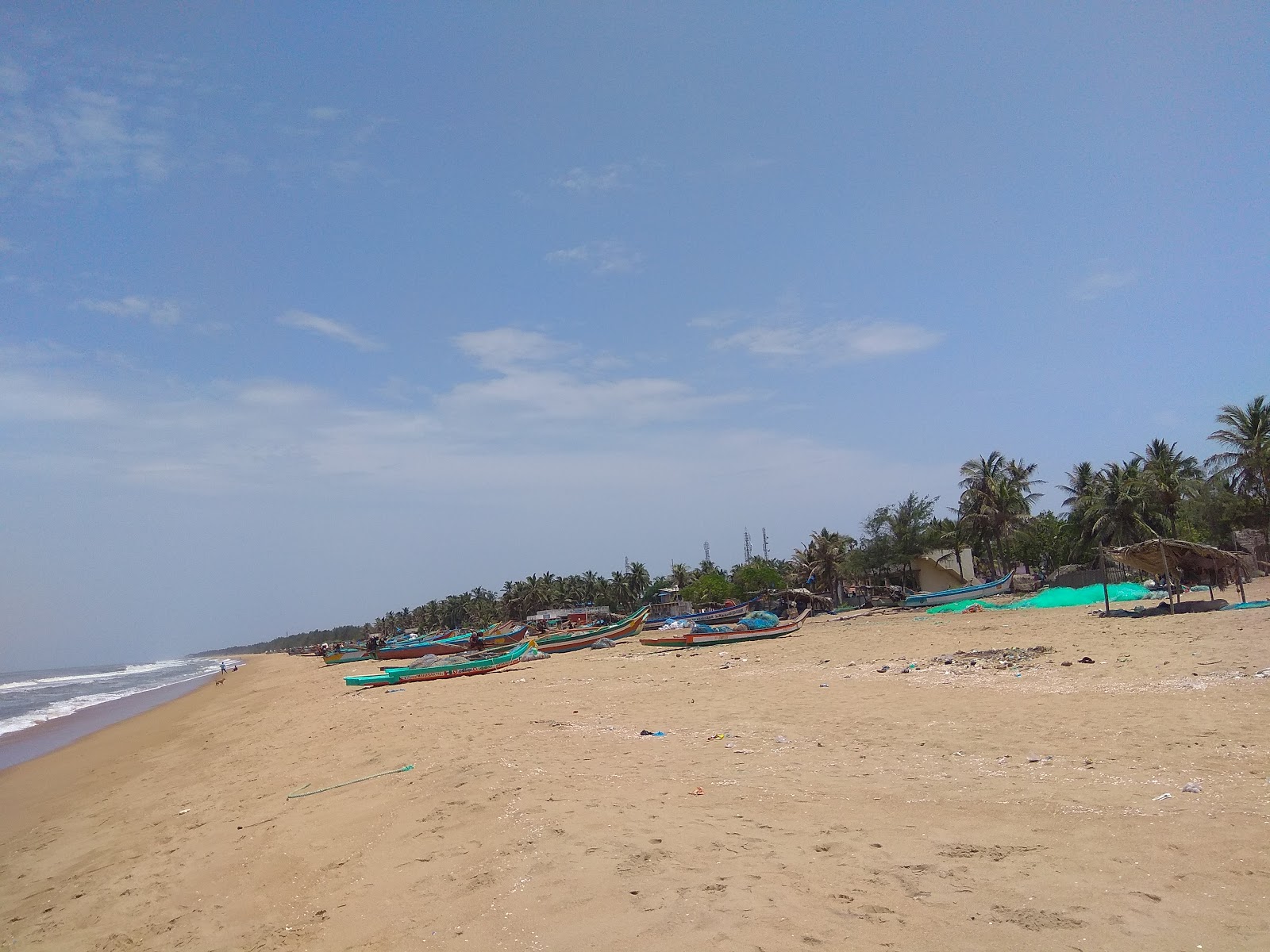 Foto von Meyyur Kuppam Beach mit lange, gerade küste
