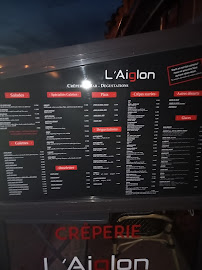 Crêperie L'Aiglon à Les Sables-d'Olonne (le menu)