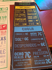 Zicatela Folies à Paris menu