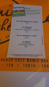 Restaurant Mamie Branchée Nancy à Nancy (la carte)