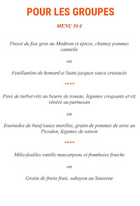 Chez Soi à Hyères menu