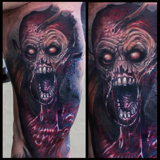 Explore arm sleeve tattoo ideas for men, creative tattoo ideas in Milford, available at Forsaken Ink Tattoos