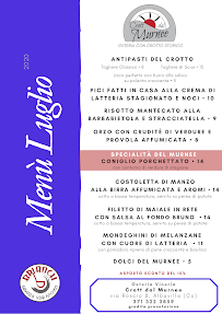 Restaurant italien Crott dal Murnee à Albavilla (le menu)