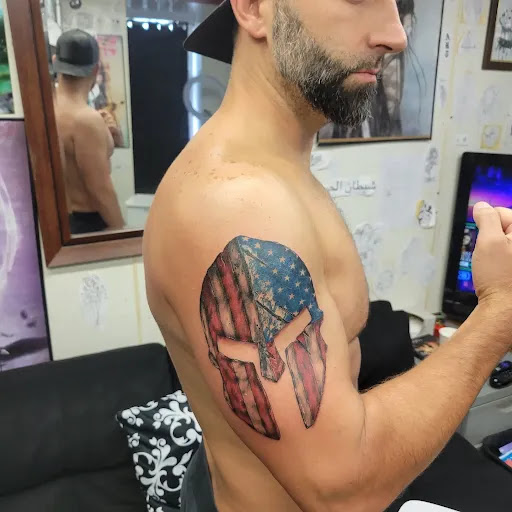 Explore sleeve men tattoo ideas, creative tattoo ideas in Norristown, available at Norristown Tattoo Company (Rysqo, LLC)